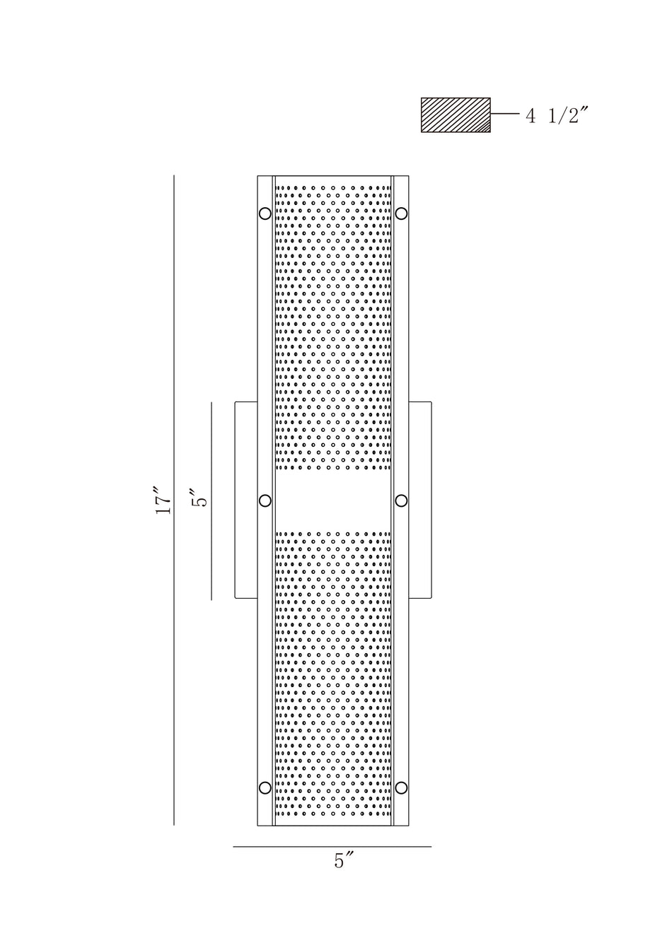 Westcliffe outdoor light dimension drawing