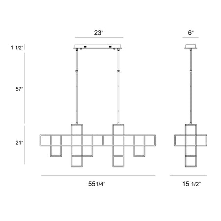 Ferro chandelier dimension drawing