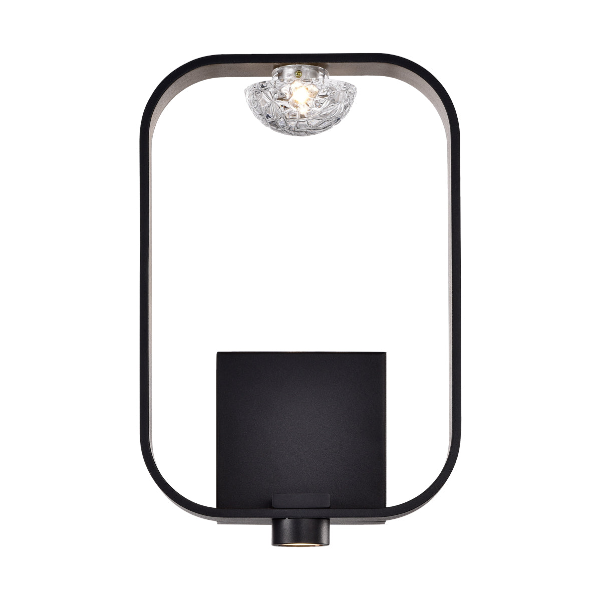 Eurofase Dagmar 8.75" LED Wall Sconce, Gold­black Mix with Clear Glass, front view