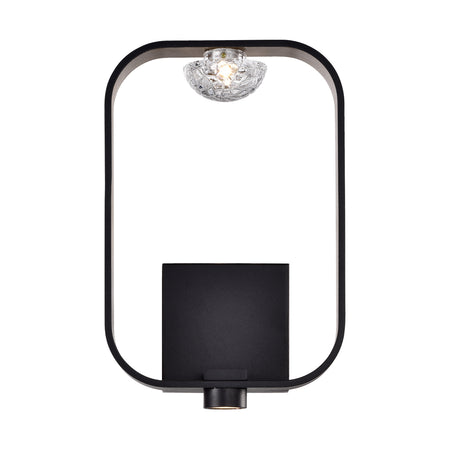 Eurofase Dagmar 8.75" LED Wall Sconce, Gold­black Mix with Clear Glass, front view