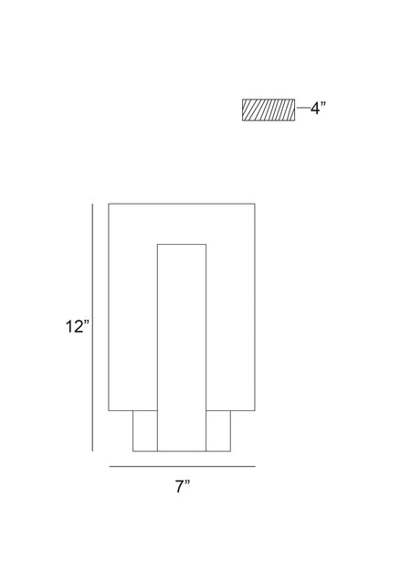 Carta outdoor light dimension drawing
