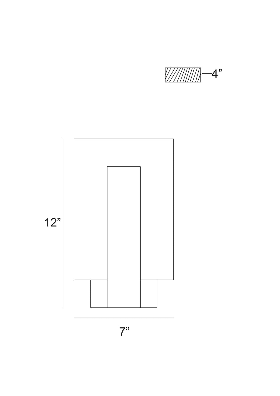 Carta outdoor light dimension drawing