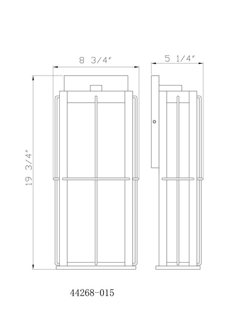 Bensa outdoor light dimension drawing