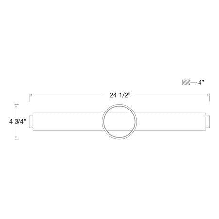 Santoro vanity light dimension drawing