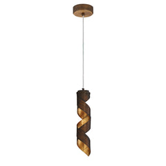 Eurofase Banderia 3.5" LED Pendant, Bronze­gold Mix with Bronze Glass, front view