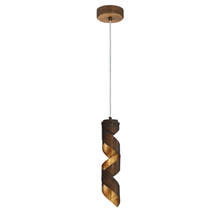 Eurofase Banderia 3.5" LED Pendant, Bronze­gold Mix with Bronze Glass, front view