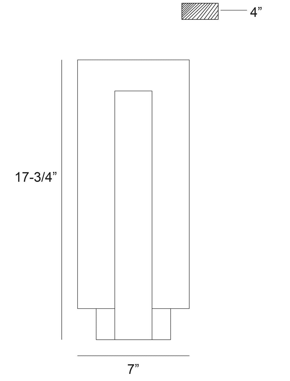 Carta outdoor light dimension drawing