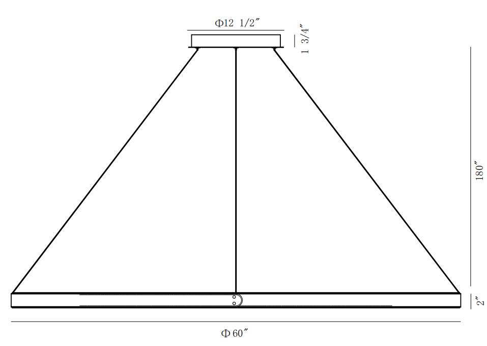 Verdura chandelier dimension drawing