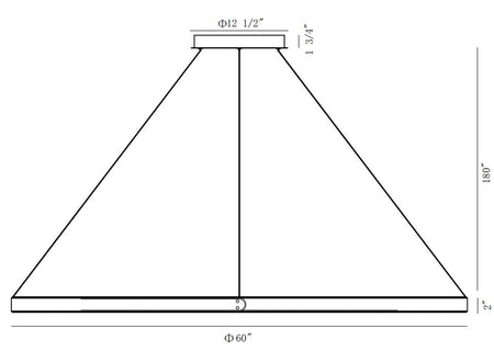 Verdura chandelier dimension drawing