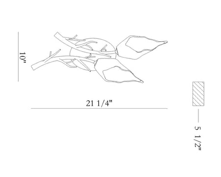 Matera wall sconce dimension drawing