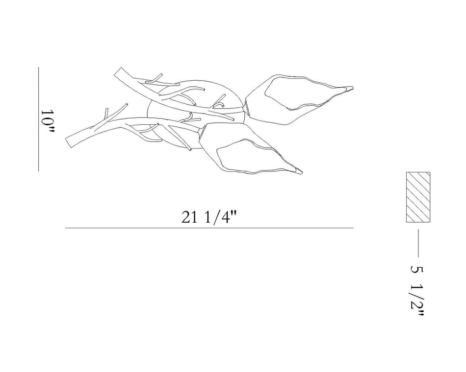 Matera wall sconce dimension drawing