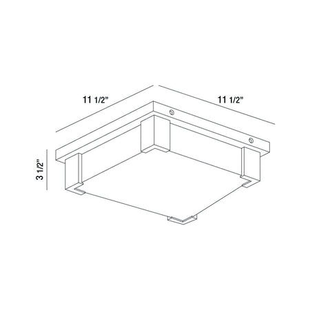 Thornhill flush mount dimension drawing