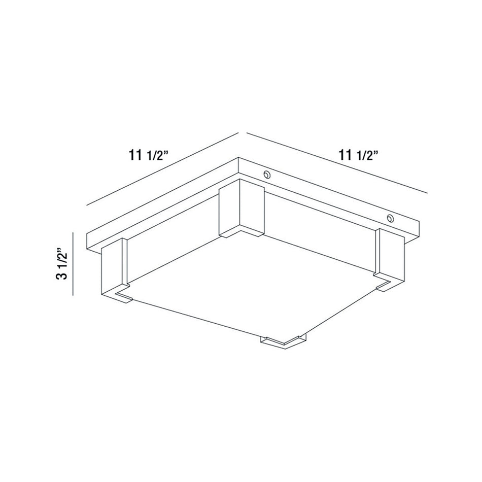 Thornhill flush mount dimension drawing