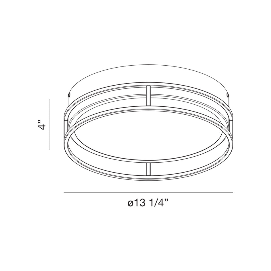 Grafice flush mount dimension drawing