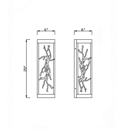 Aerie outdoor light dimension drawing
