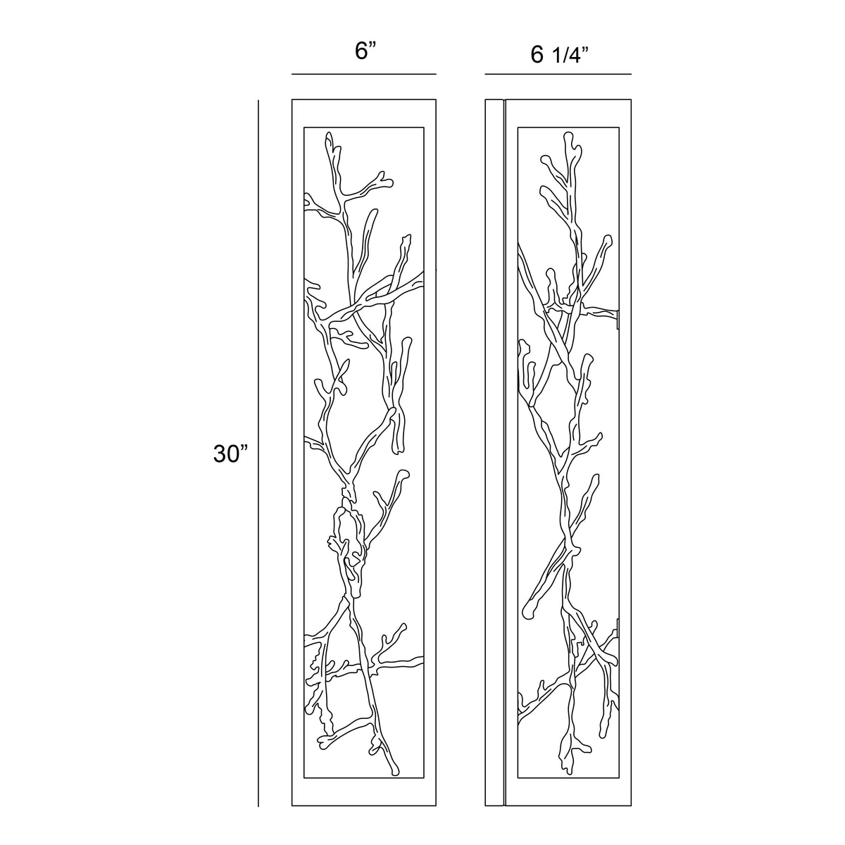 Aerie outdoor light dimension drawing