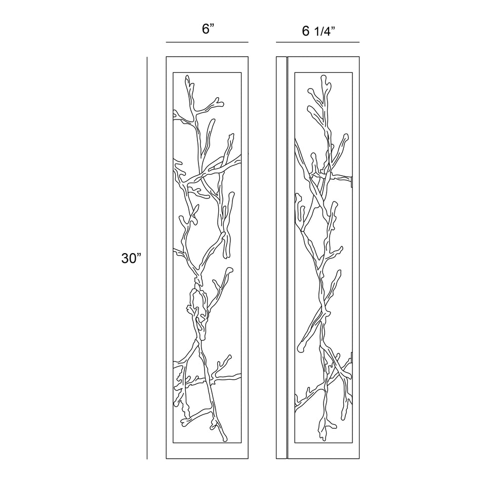 Aerie outdoor light dimension drawing