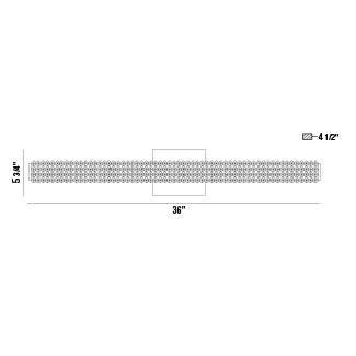 Sassi vanity light dimension drawing