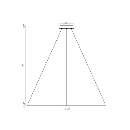 Spunto chandelier dimension drawing