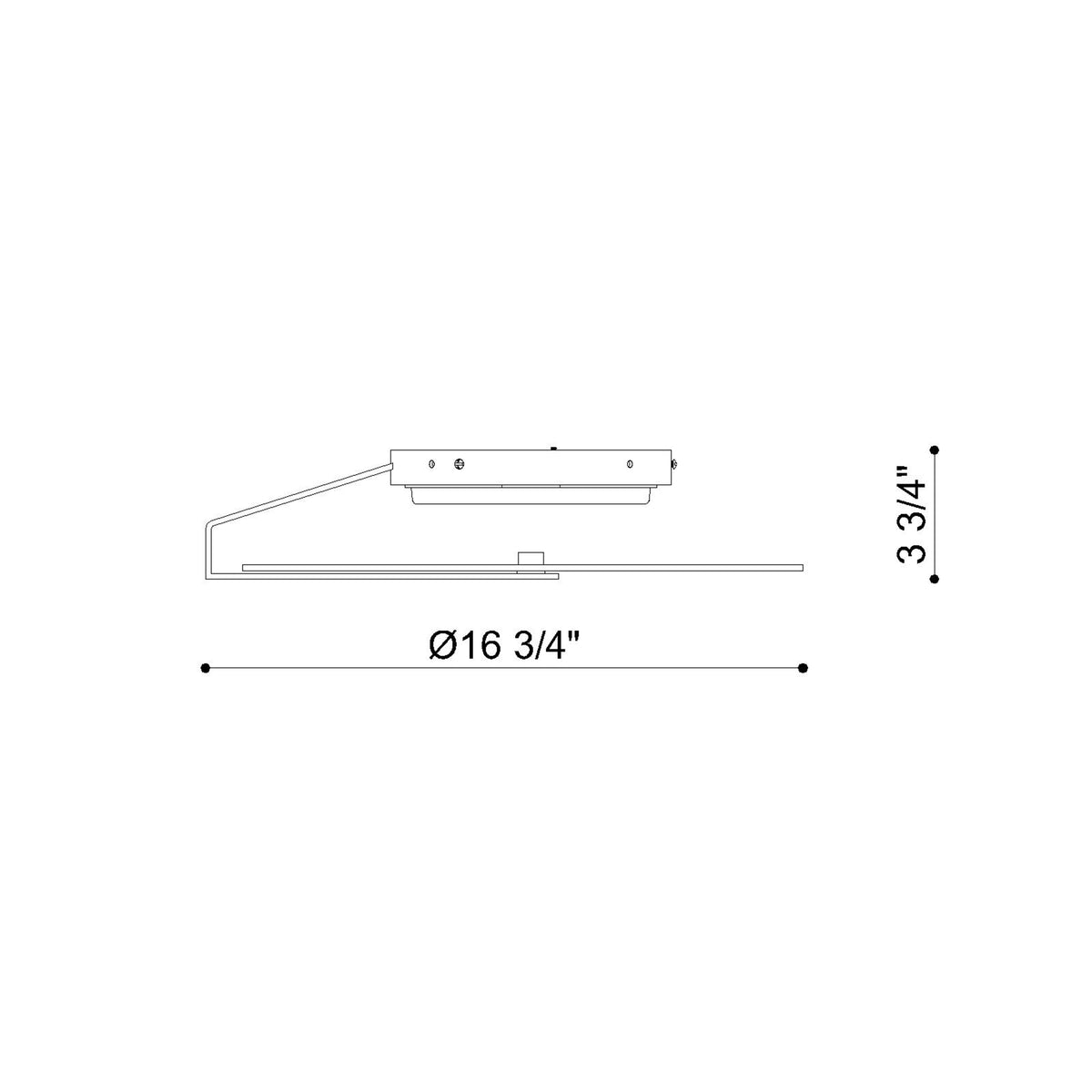 Nuvola flush mount dimension drawing