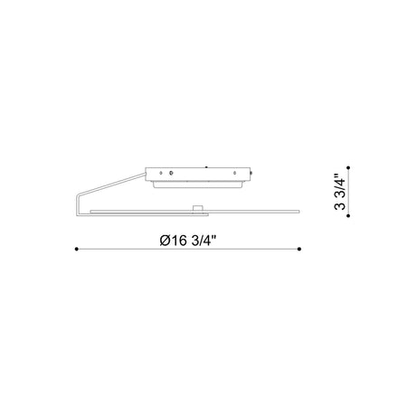 Nuvola flush mount dimension drawing