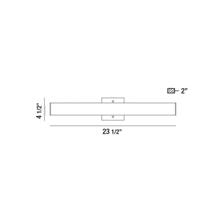 Springfield vanity light dimension drawing