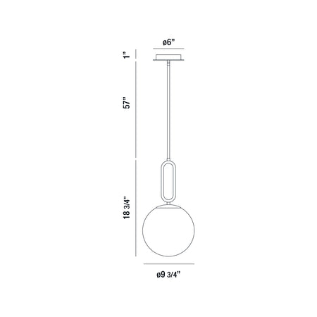 Prospect pendant dimension drawing