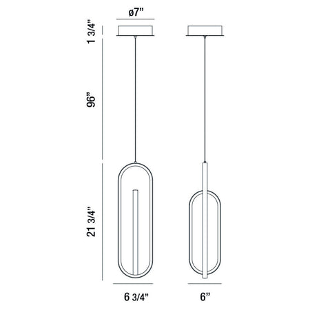 Demark pendant dimension drawing
