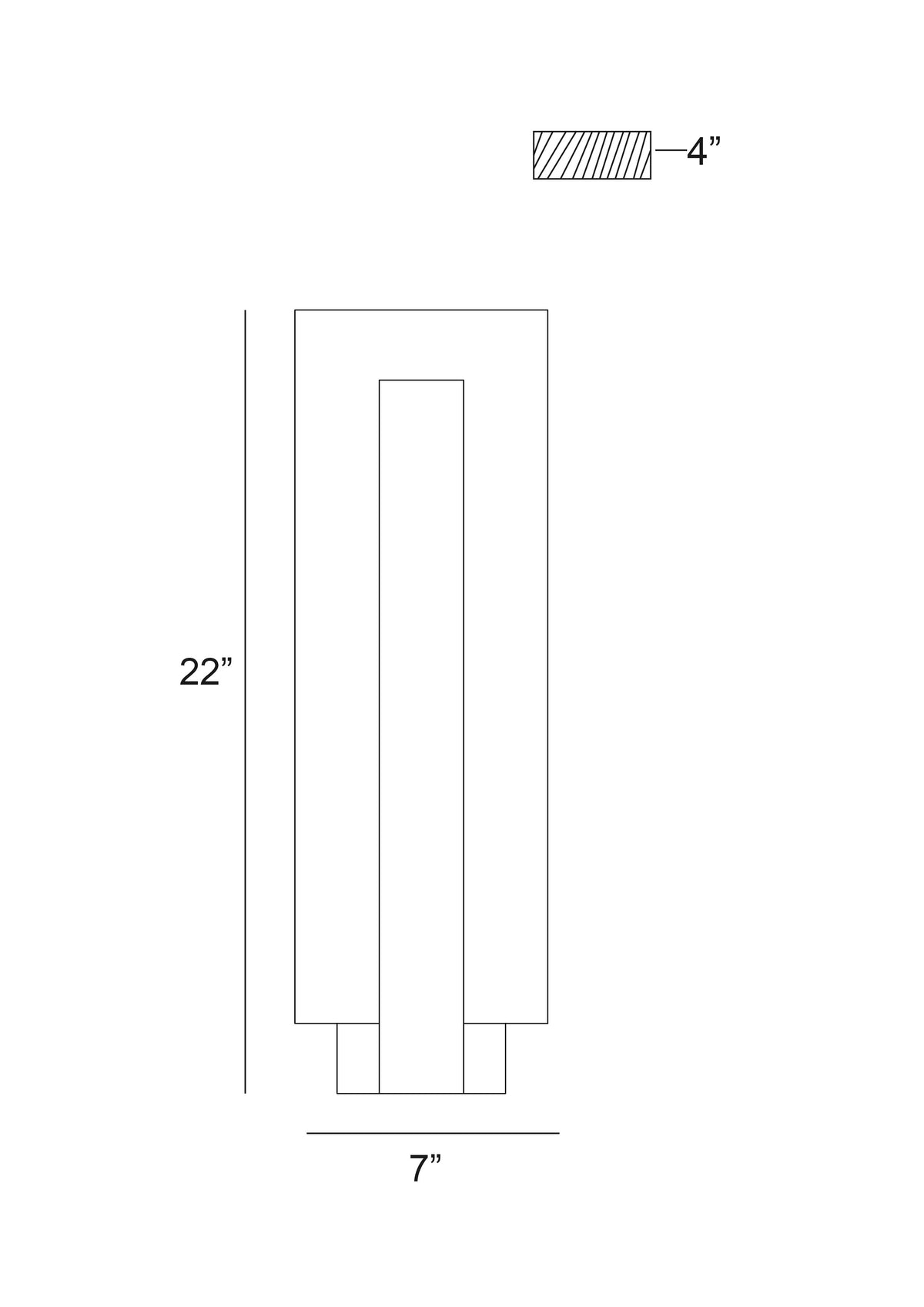 Carta outdoor light dimension drawing