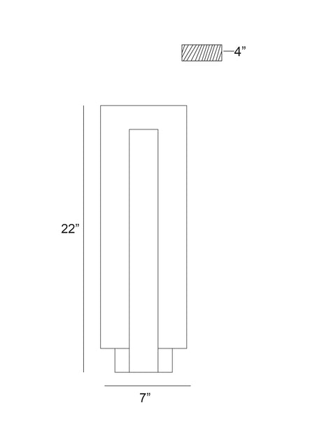 Carta outdoor light dimension drawing