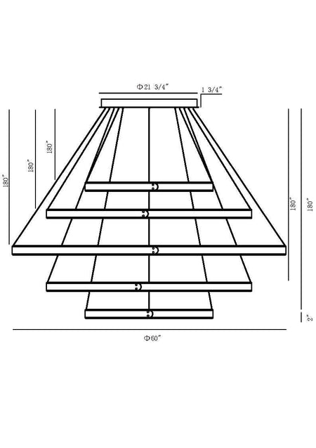 Verdura chandelier dimension drawing