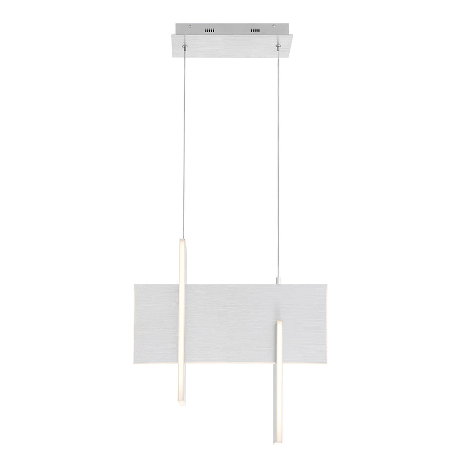 Eurofase Coburg 20" LED Chandelier, Aluminum Oxide with ~, front view