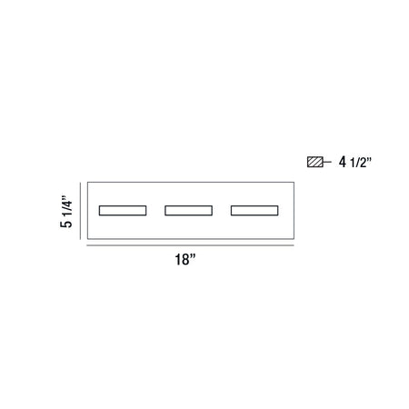 Olson vanity light dimension drawing