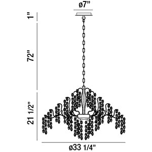 Campobasso chandelier dimension drawing