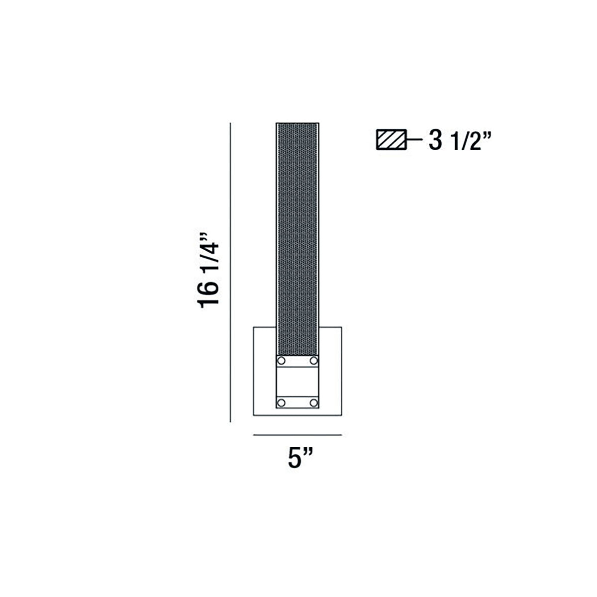 Admiral wall sconce dimension drawing