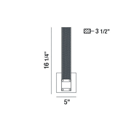 Admiral wall sconce dimension drawing