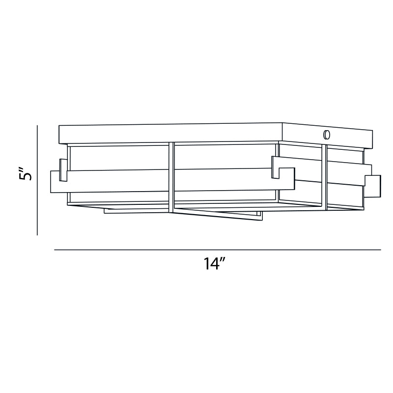 Muller outdoor light dimension drawing