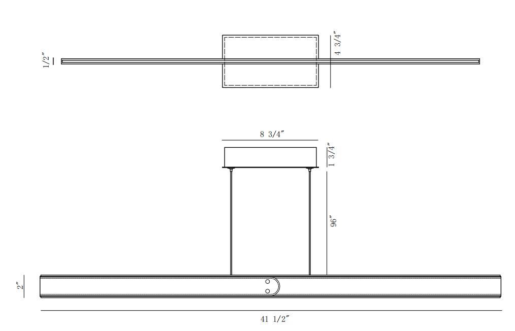 Verdura chandelier dimension drawing