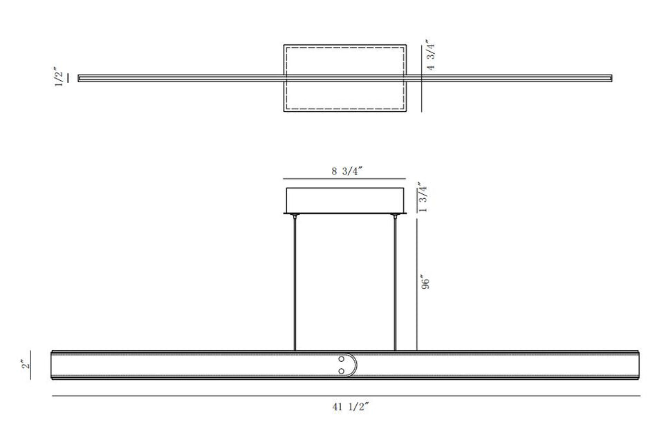 Verdura chandelier dimension drawing