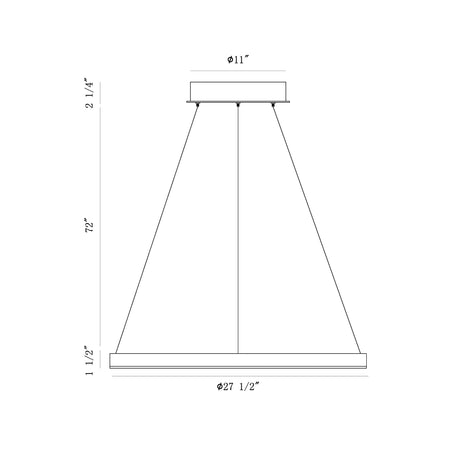 Spunto chandelier dimension drawing