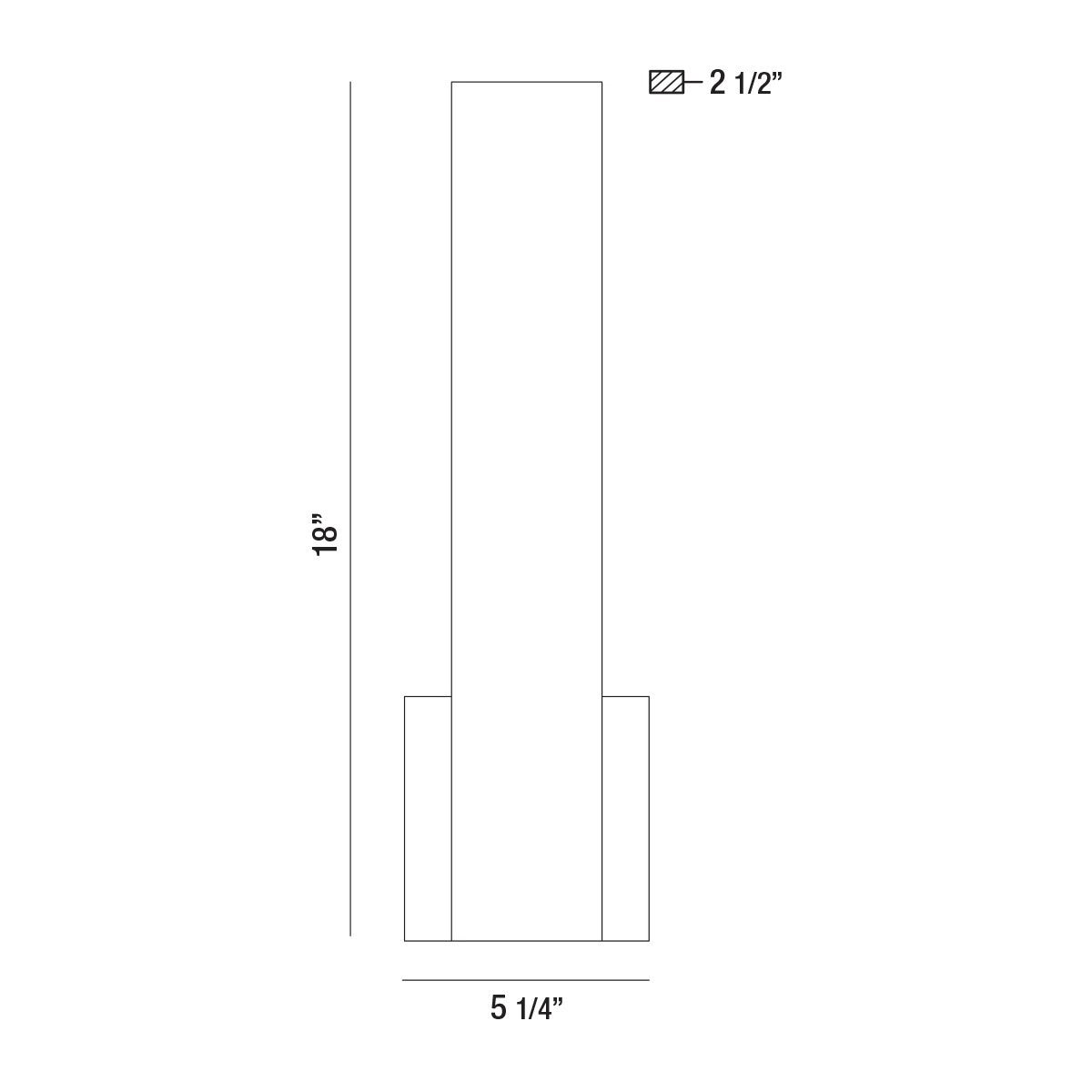 Annette wall sconce dimension drawing