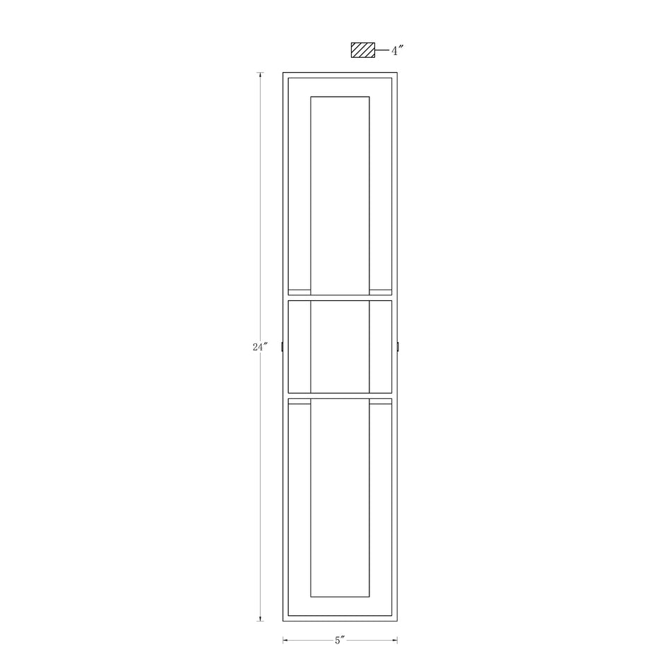 Blakley outdoor light dimension drawing