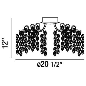 Campobasso flush mount dimension drawing