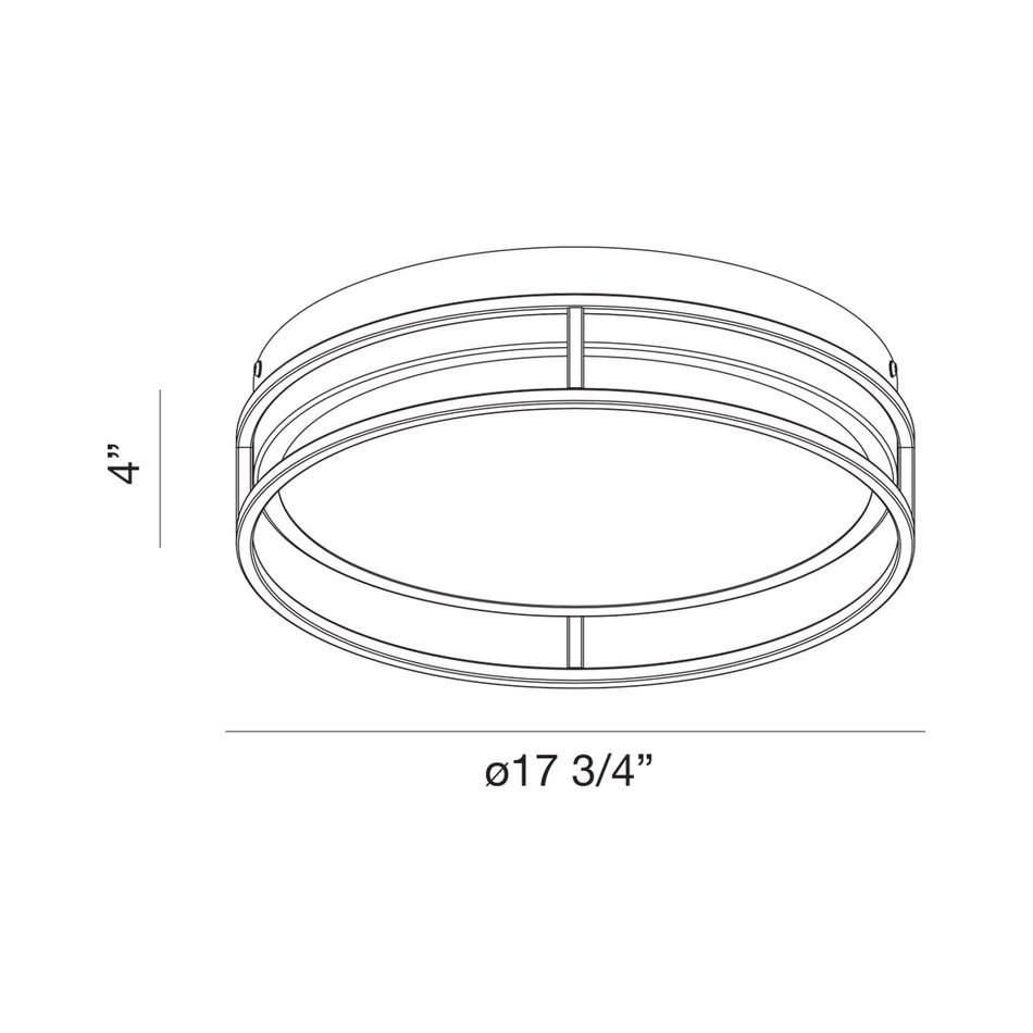 Grafice flush mount dimension drawing