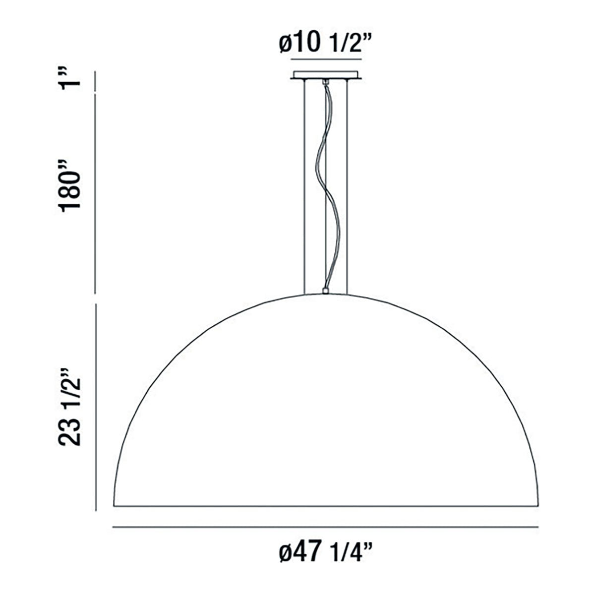 Laverton chandelier dimension drawing