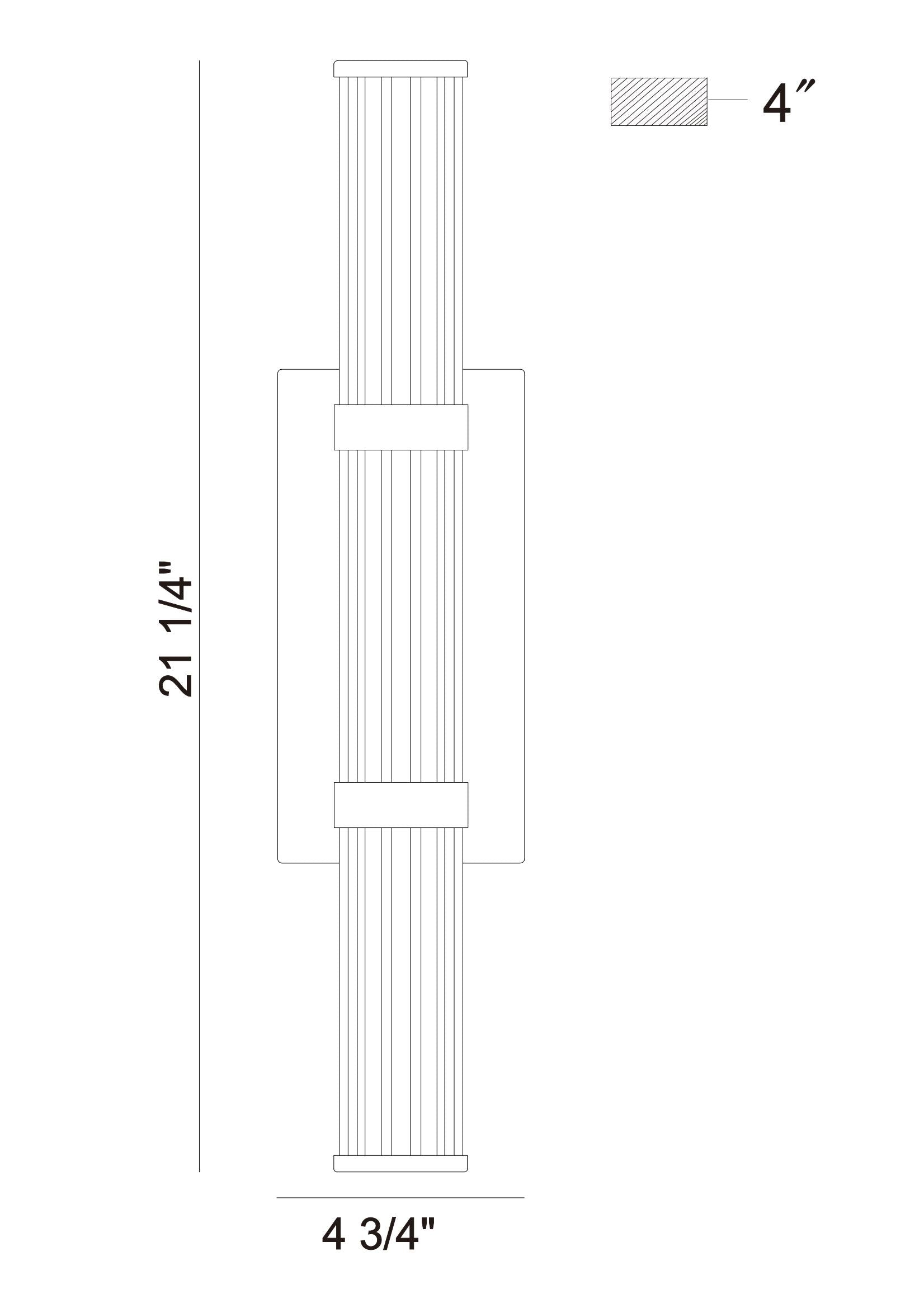 Fayton outdoor light dimension drawing