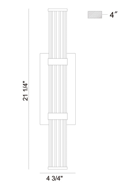 Fayton outdoor light dimension drawing