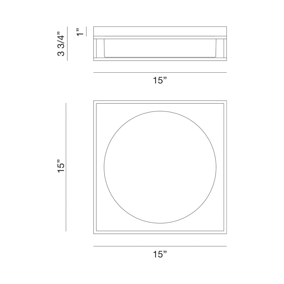 Rover flush mount dimension drawing