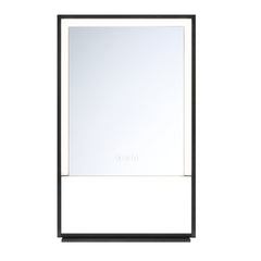 Eurofase Sayora LED Mirror, Matte Black, front view