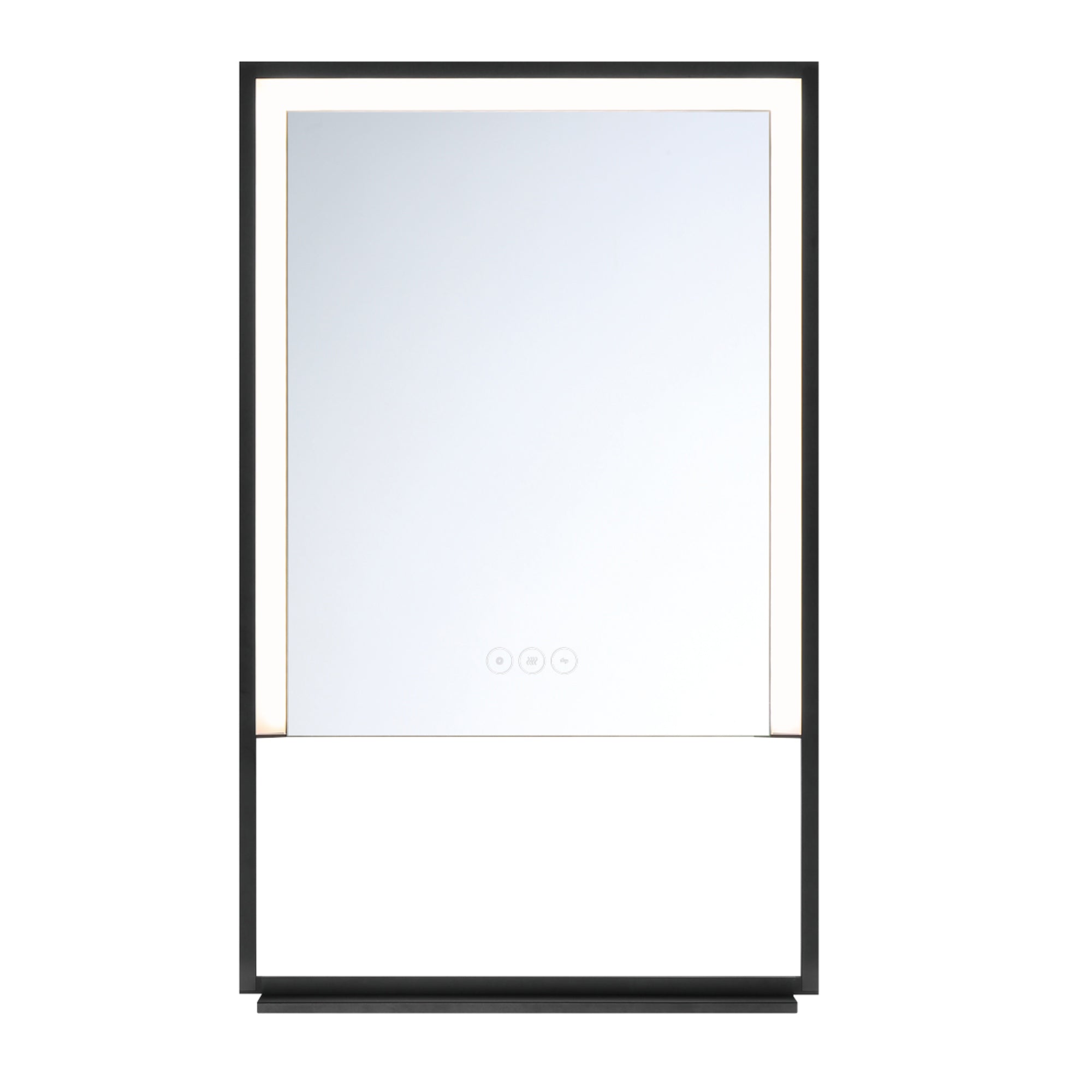 Eurofase Sayora LED Mirror, Matte Black, front view